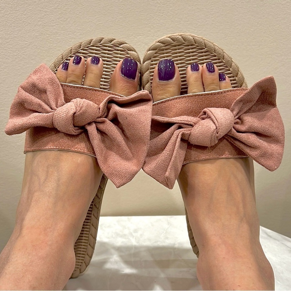 🔥Women's Pink Bow Slide Sandals🔥